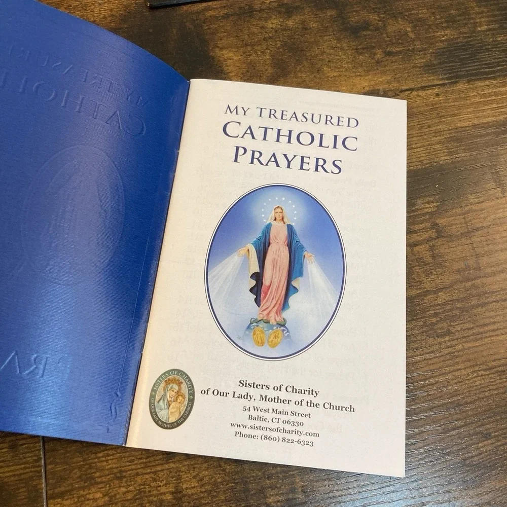 My Treasured Catholic Prayers Sisters of Charity Booklet Dark Blue Catholic